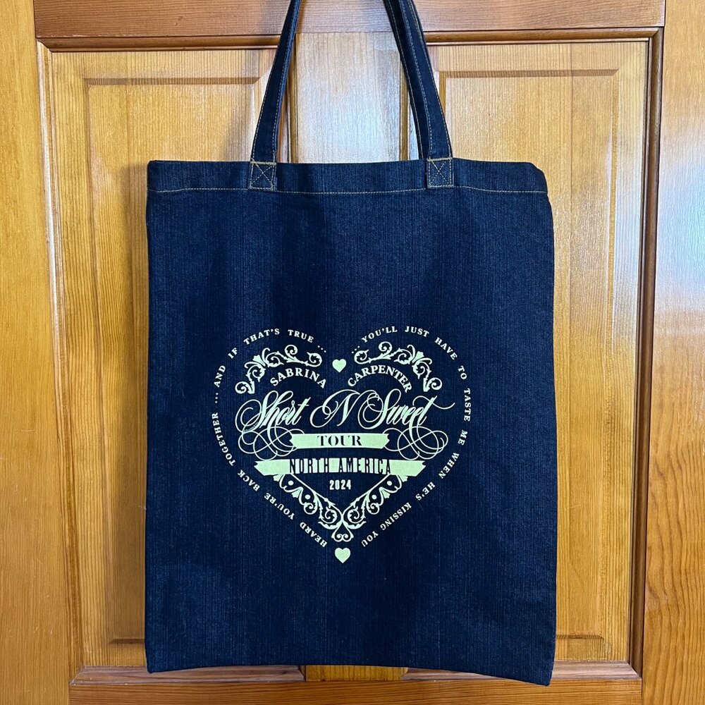 Sabrina Carpenter | Short N Sweet 2024 Tour Tote Bag | Blue Denim